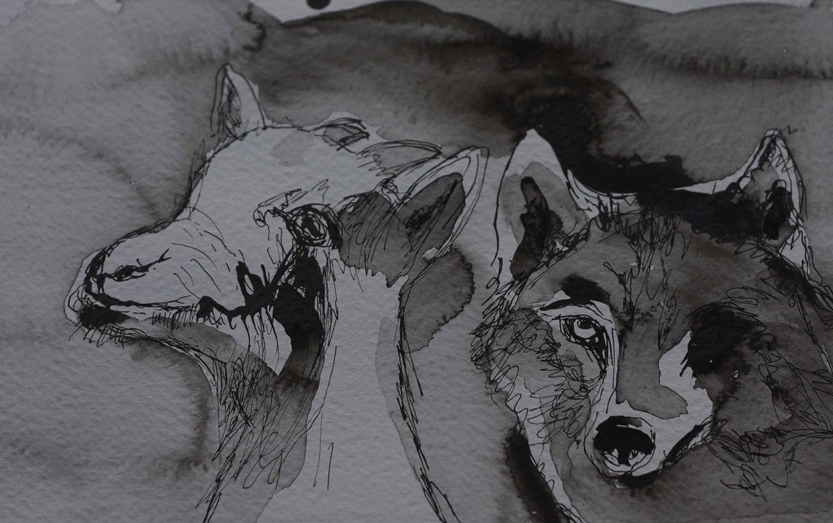 Aquarelle and ink on paper 39*30cm