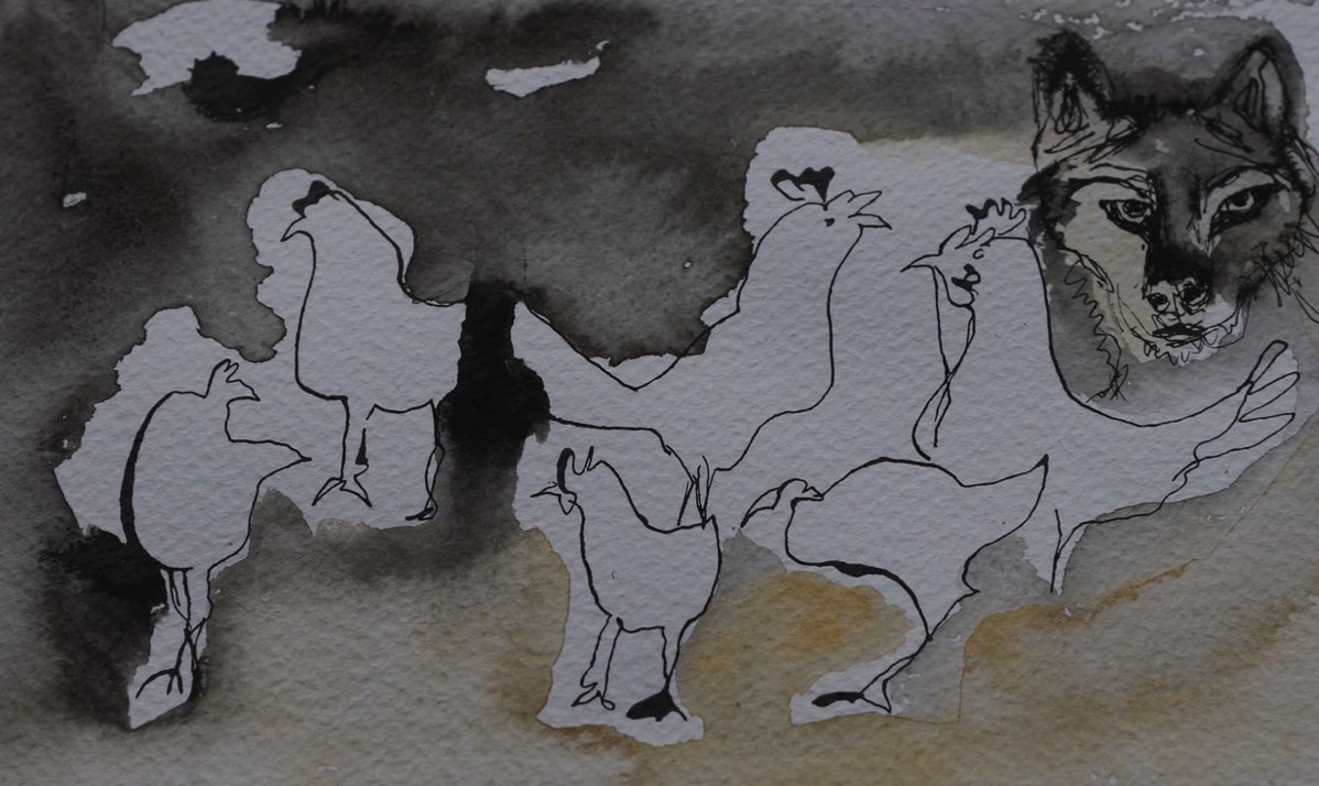 Aquarelle and ink on paper 39*30cm