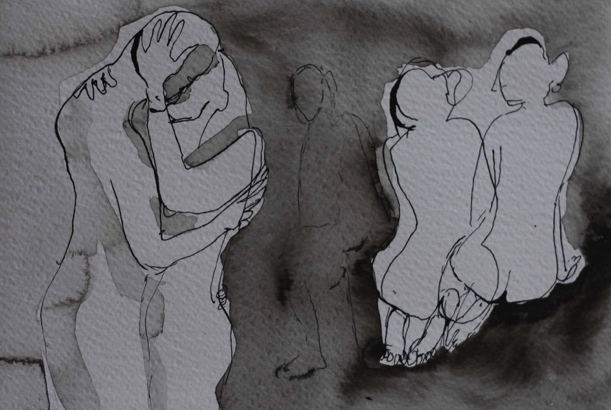 Aquarelle and ink on paper 39*30cm,
