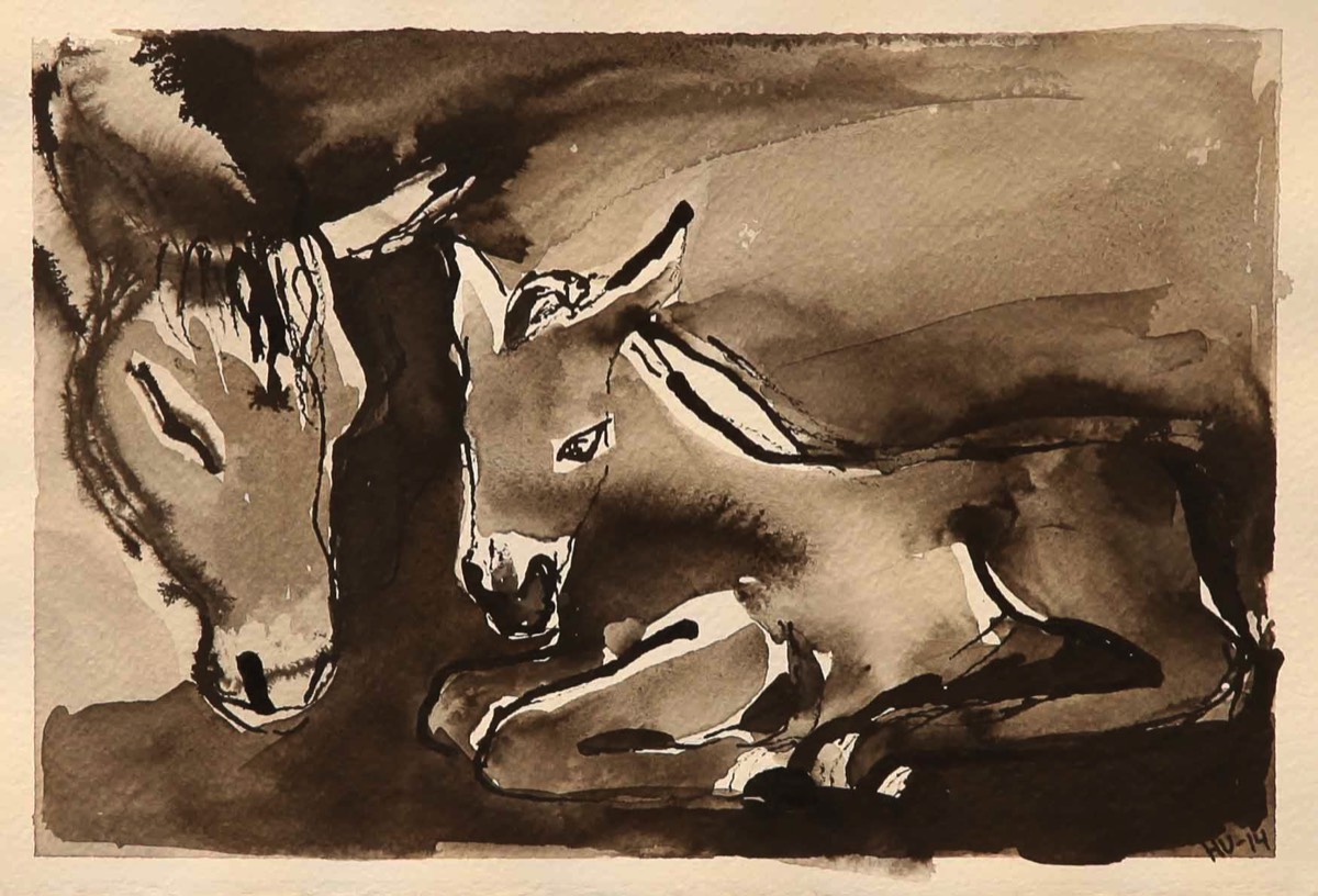 Love, Aquarelle and ink on paper 39*30cm