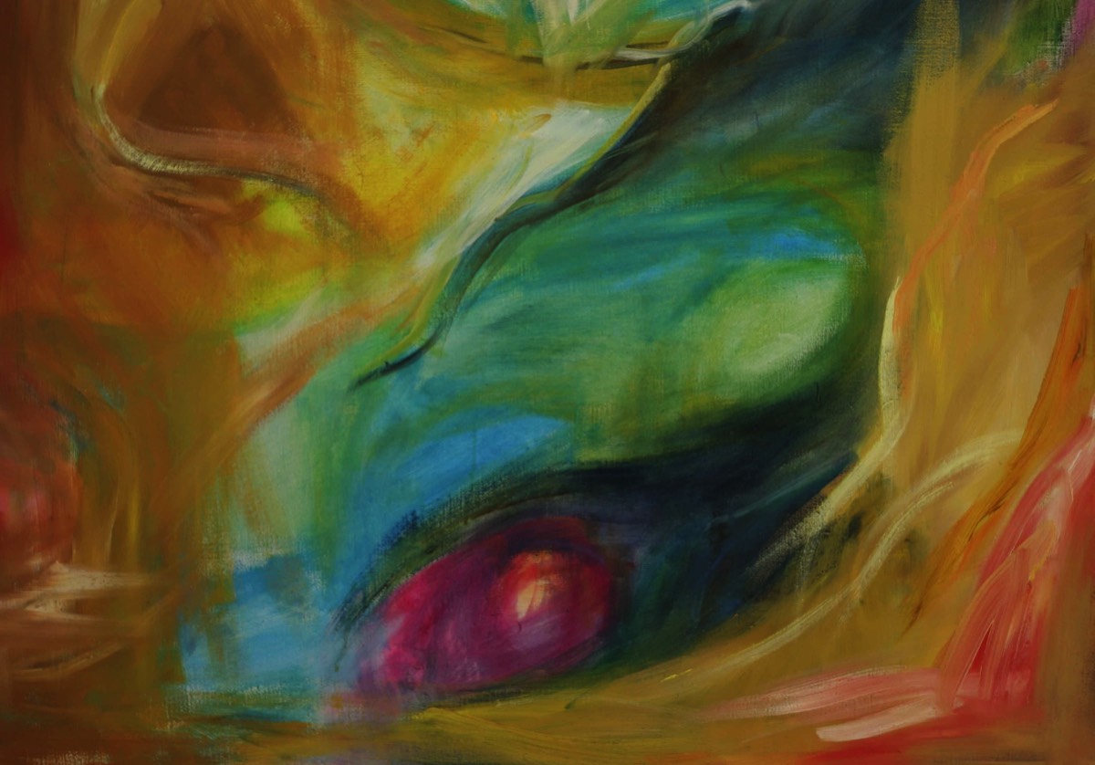 Strömmen som för, Virta joka vie, The Stream, Oil on Canvas, 116*80cm