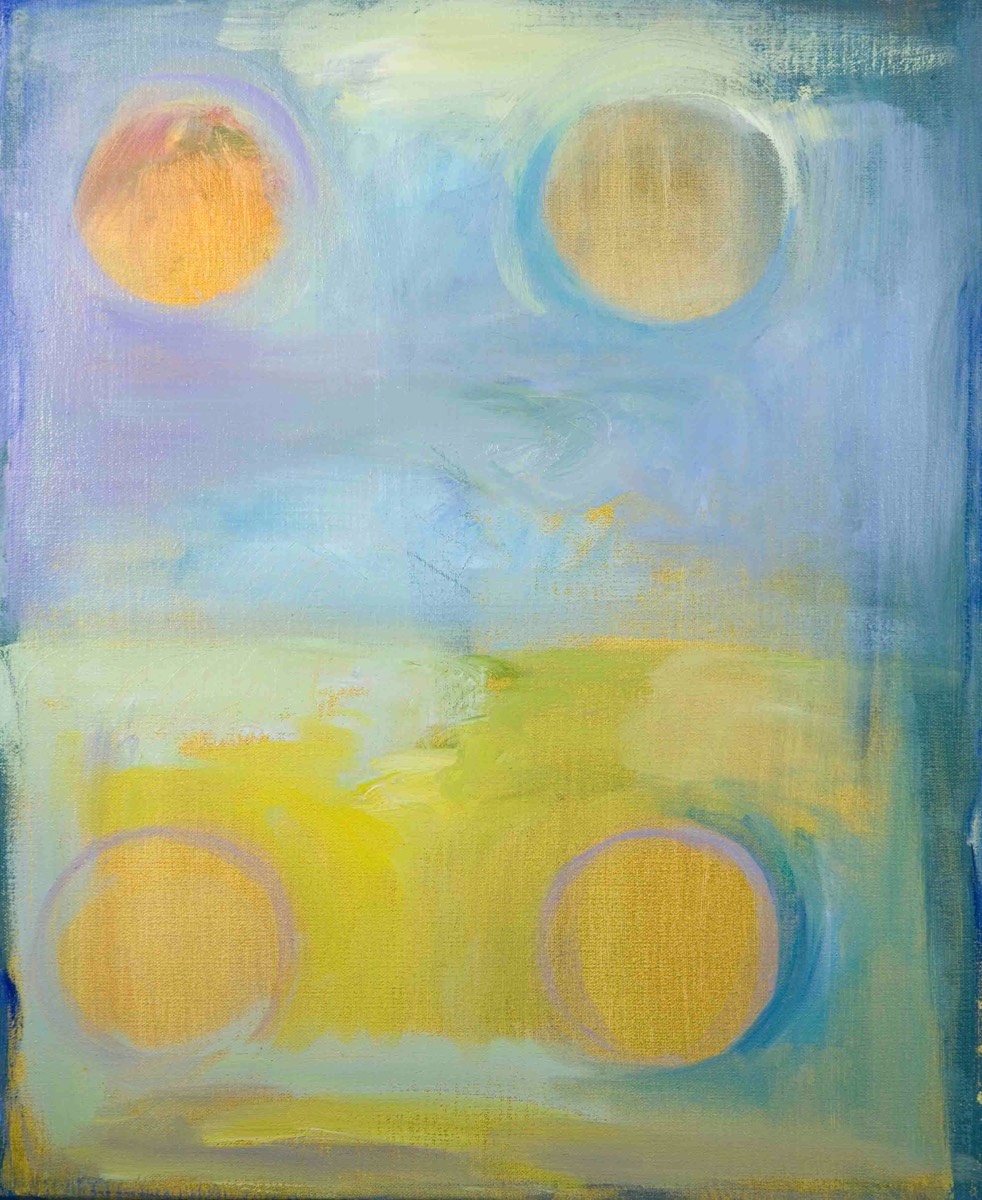 Fyra, Neljä, Four, Acryl & Oil on canvas 46*39cm