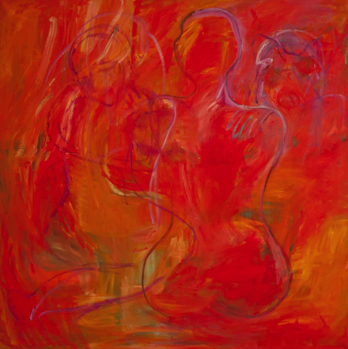 Kvinna, kaos och harmoni, Nainen, kaos ja harmonia, Woman, chaos and harmony, Oil on Canvas, 116*116cm