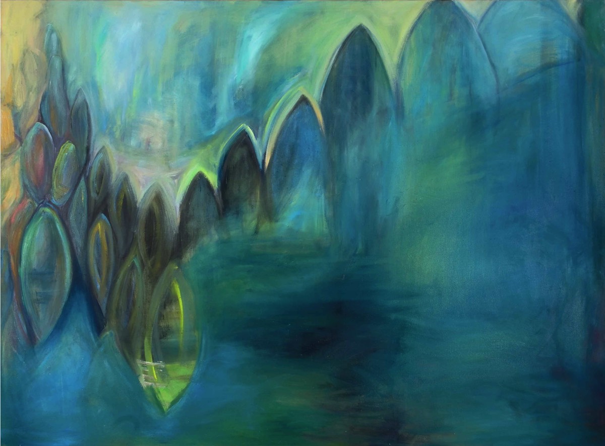 Blå resa, Sininen matka, Blue journey, Oil on Canvas 200*150cm
