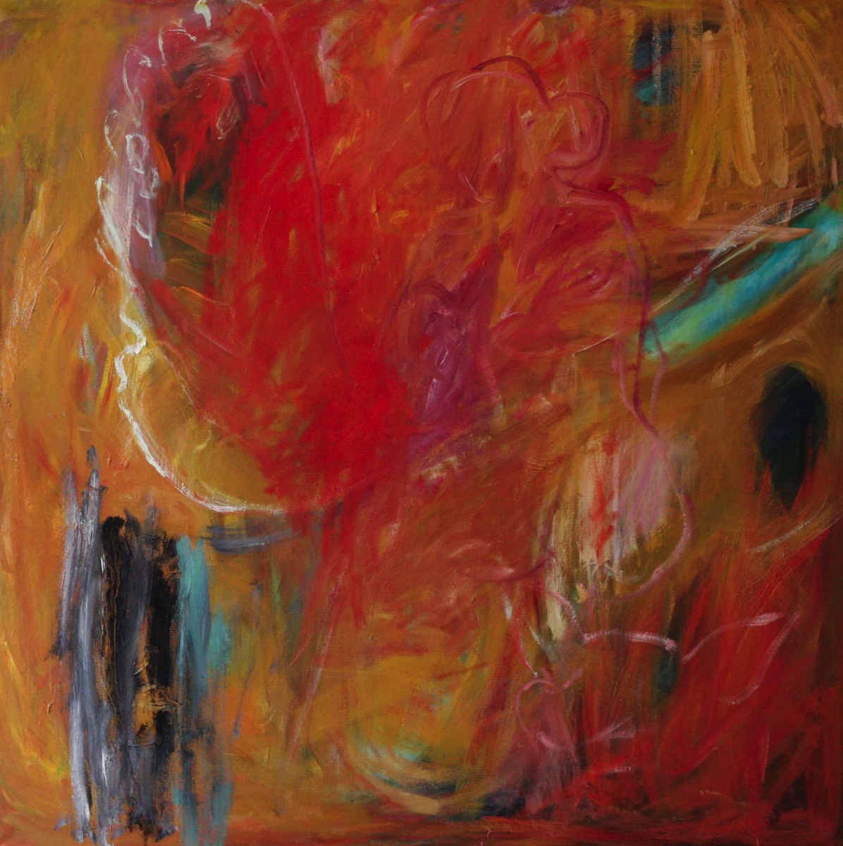 I am learning to fly, Oil on Canvas, 116*116cm