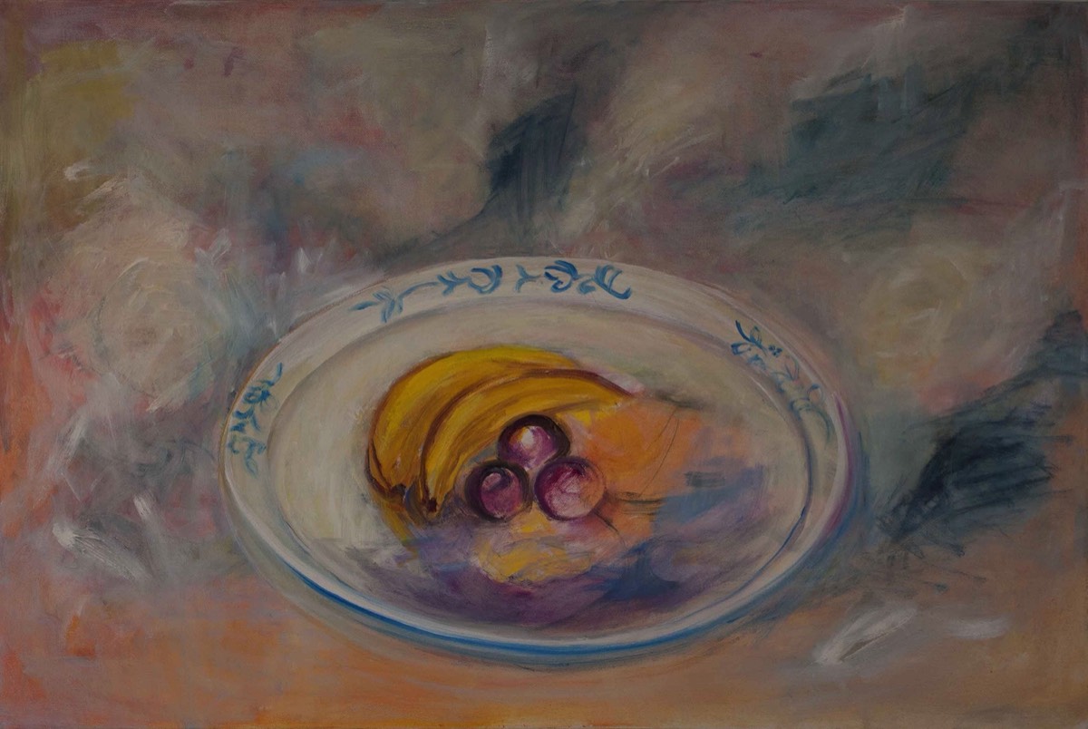 Molnbricka II, Pilvitarjotin II, Cloudtray II, Oil on Canvas, 100*60cm