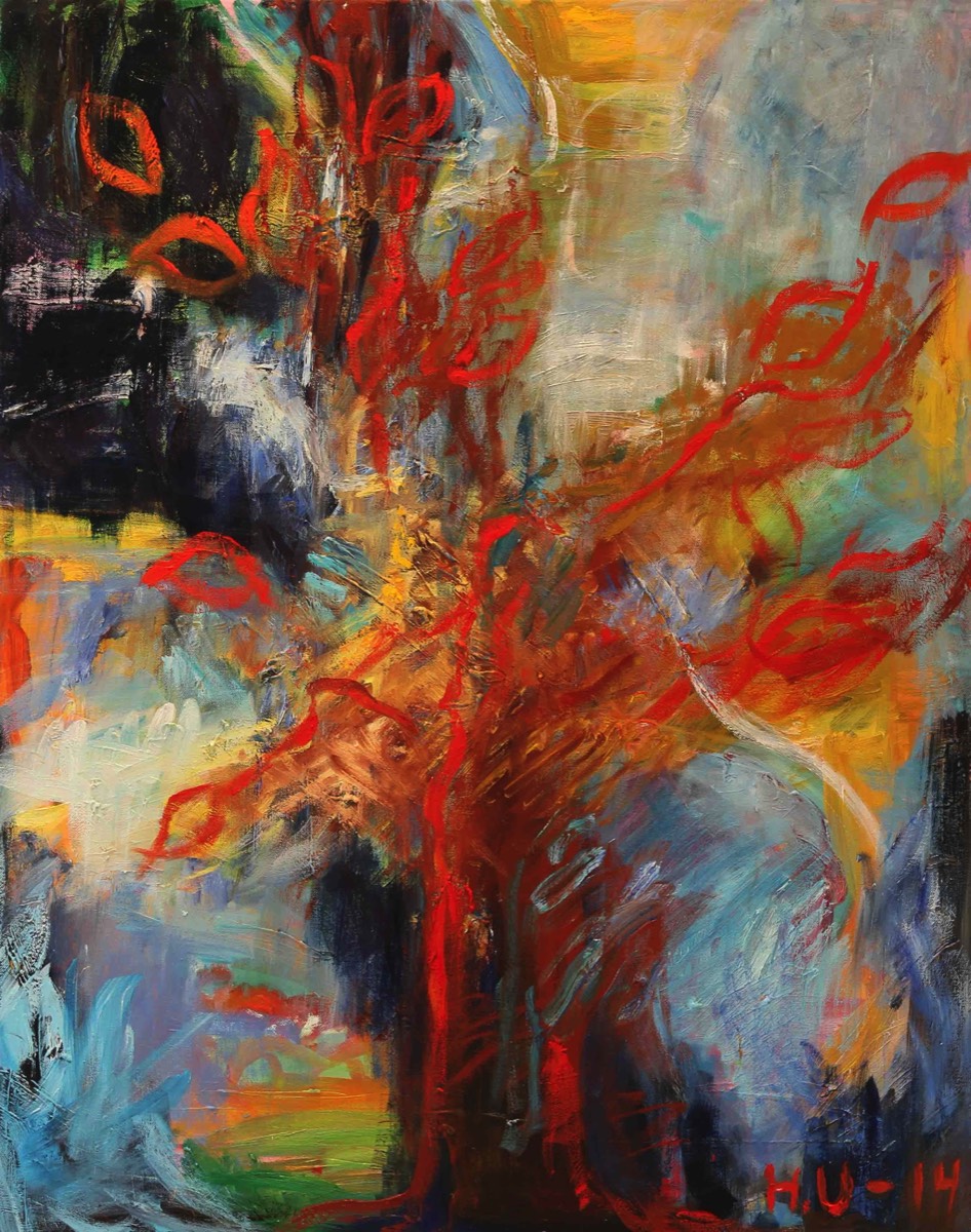 Etsimäni puu, Trädet som jag sökt, The three I had been looking for, Oil on Canvas, 92x72cm