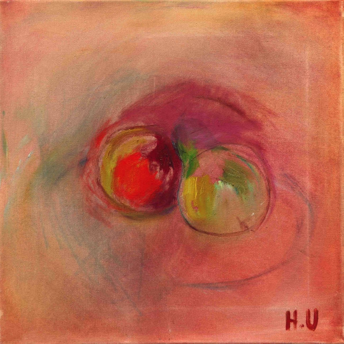 Pieni pilvi tarjotin, Den lilla molnbrickan, The small cloud tray,  Oil on Canvas, 50x50cm