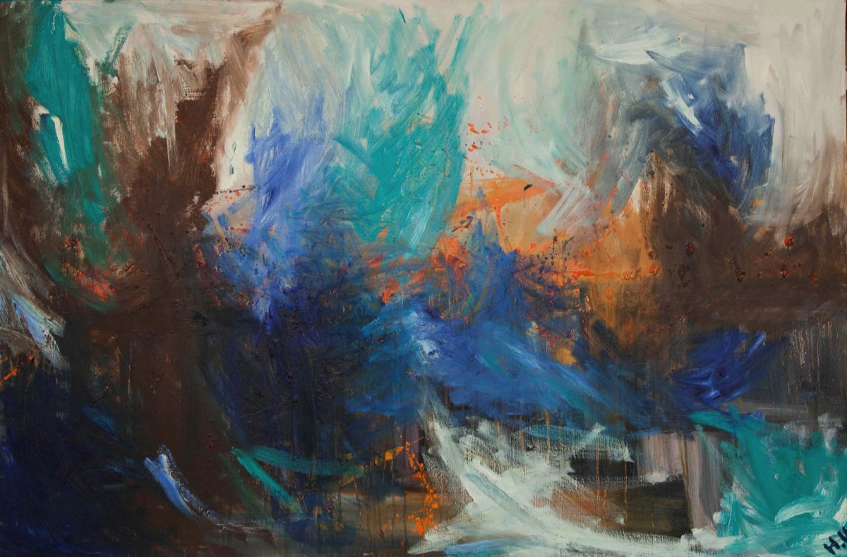  Myrsky, Storm, Oil on Canvas 80x120cm
