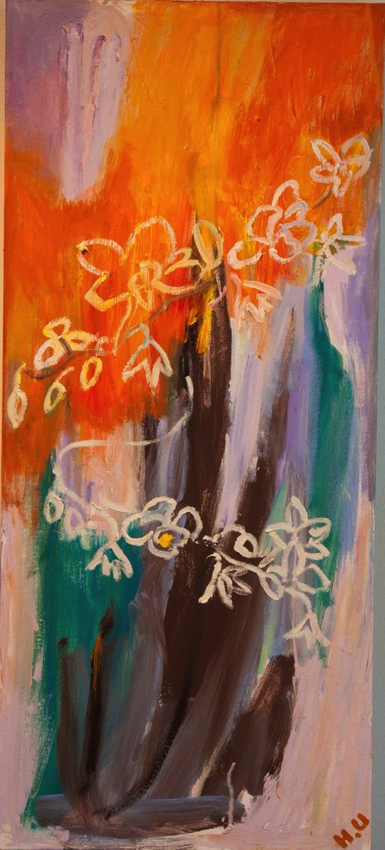 Orchcidea, Oil on canvas 90x40cm 