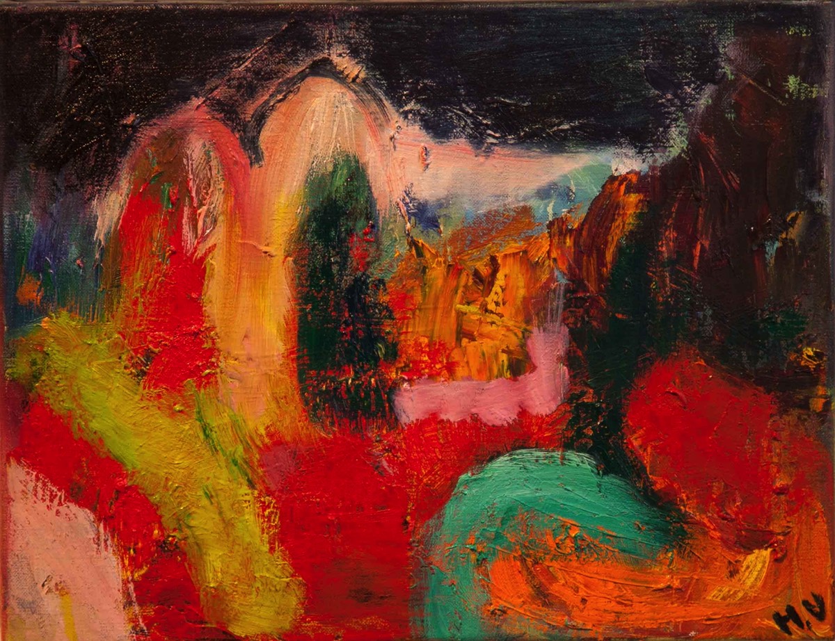 Onnellinen muistikuva, Lyckligt minne, Oil on Canvas 26x36cm