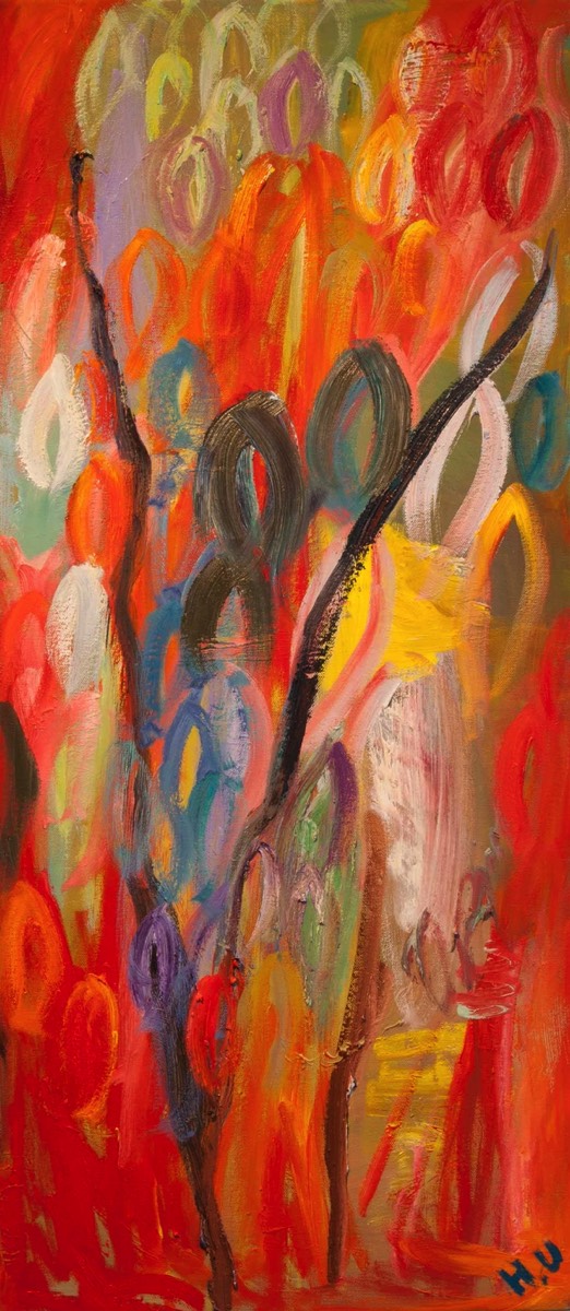 Kasvava, Växande, Oil on Canvas 90x40cm