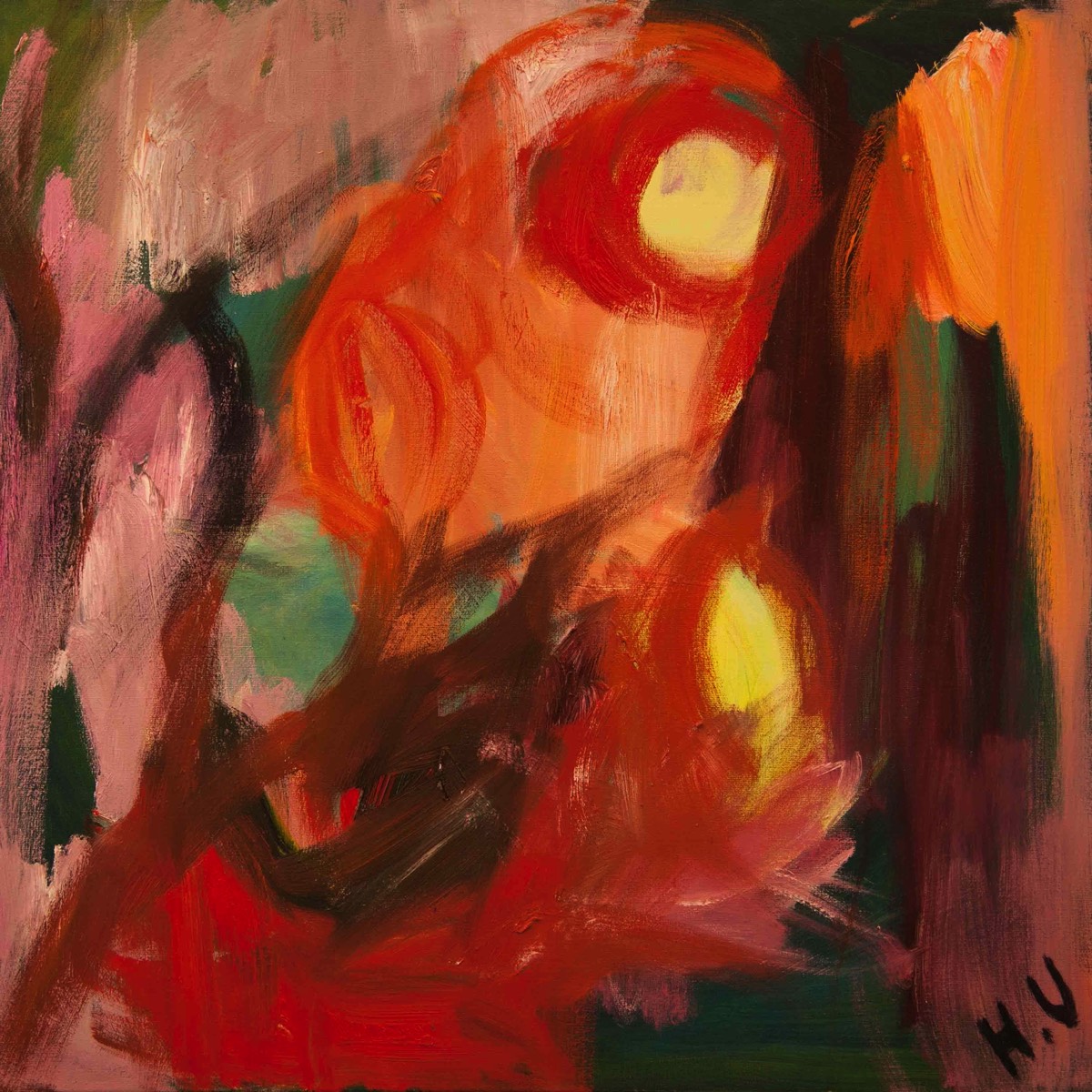 Katson sinua, Vakar över dig, Watching over you, Oil on Canvas, 50*50cm