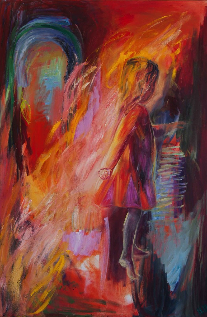Ljusflicka, Valotyttö, Oil on canvas,100x150cm