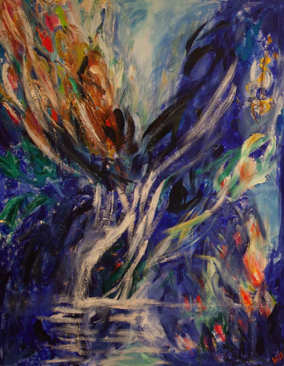 Vatten vägar, Vesi tiet, Oil on canvas, 116x150cm