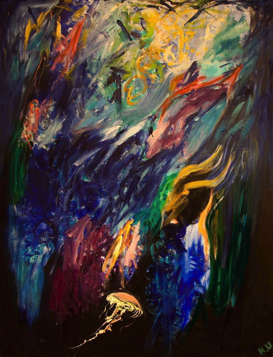 Djup, Syvyys, Oil on canvas, 116x150cm