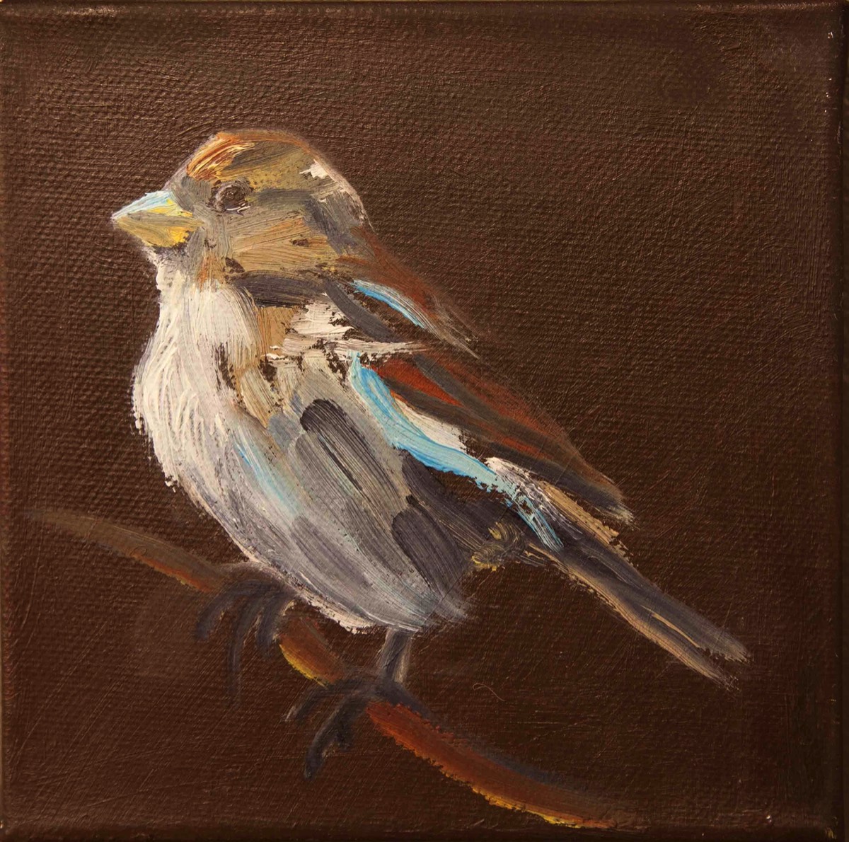 Edith Piaf, Oil on canvas, 15x15cm
