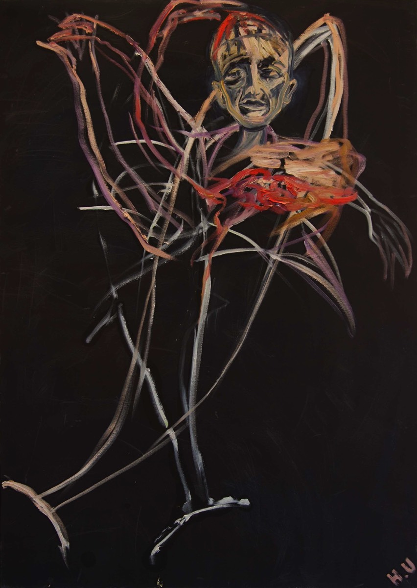 Jacques Cousteau, Oil on canvas, 100x140cm