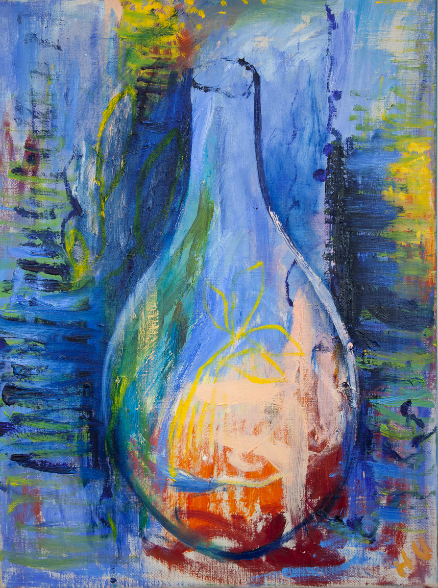 Capture the light (blue),Oil on Canvas,55x41cm