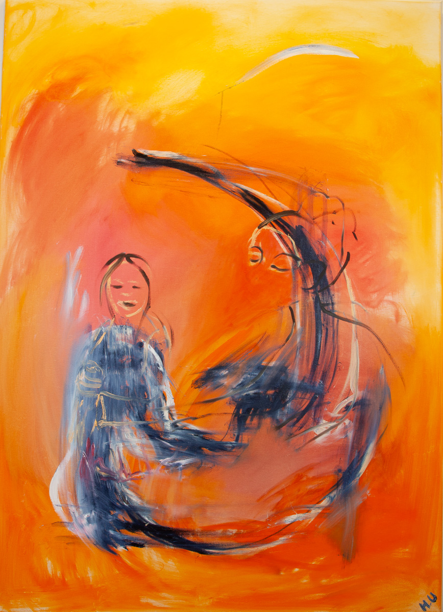 Playing Madonna, Oil on Canvas, 140x100cm