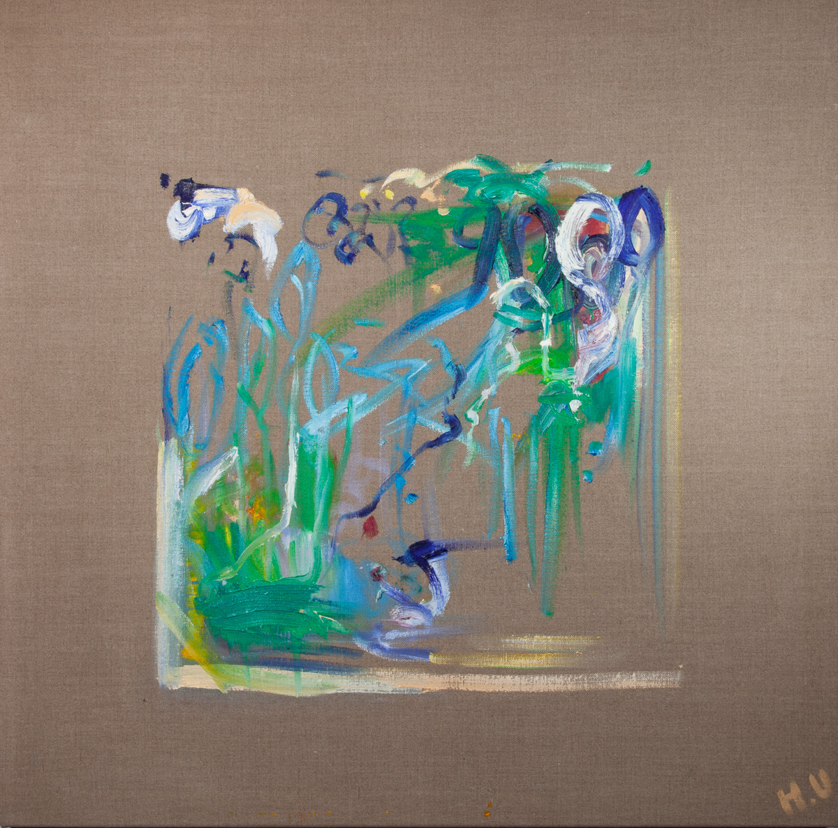 Metsässä, i skogen,Oil on Canvas, 90x90cm