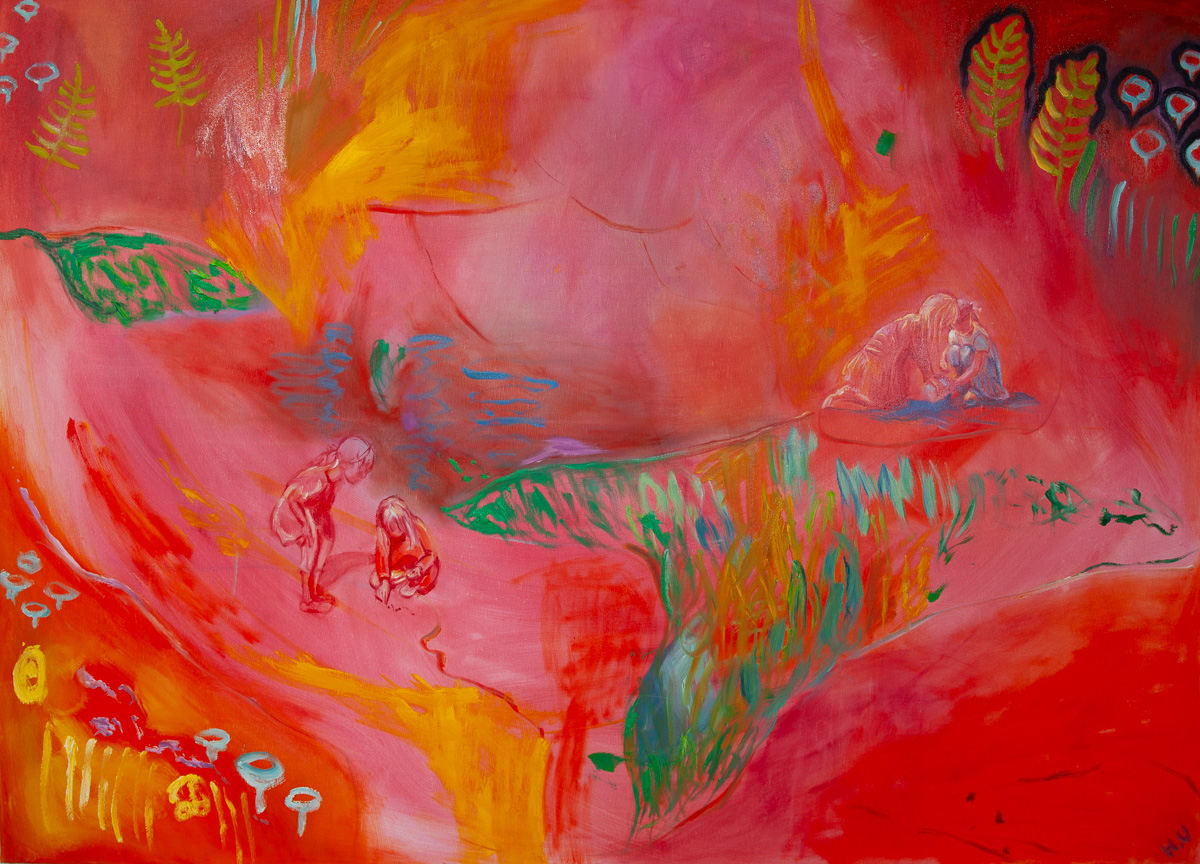 Leikki, Lek, Oil on Canvas, 100x140cm