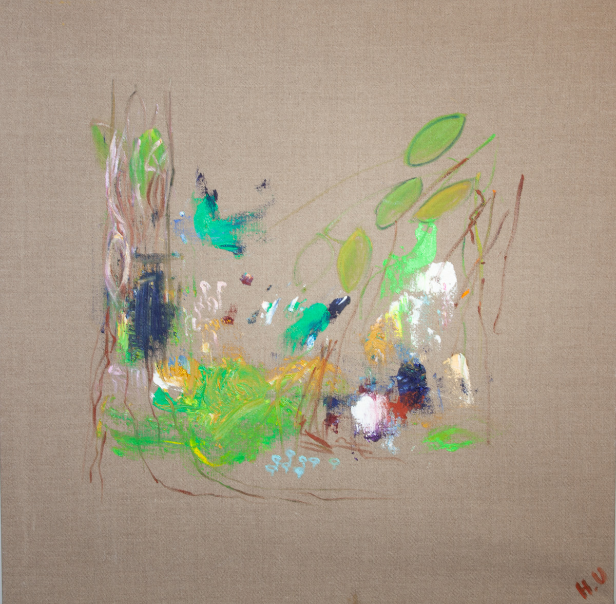 Lintu, fågel, Oil on Canvas, 90x90cm