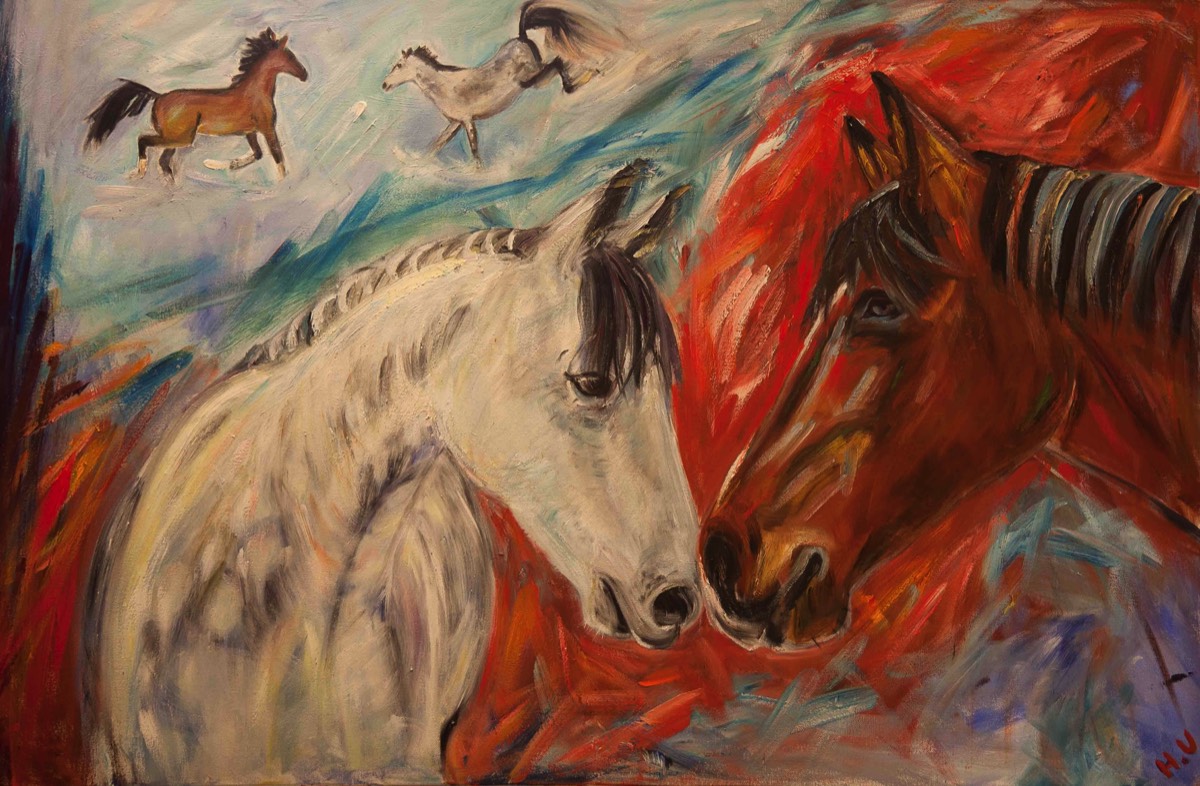 Ystävyys, Vänner, Friendship, Oil on Canvas,  2018 