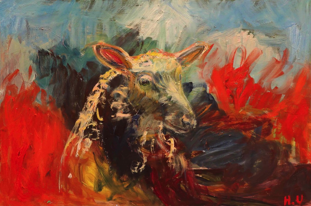 Lammas, Lamm, The Lamb, Oil on Canvas, 68x46cm, 2010